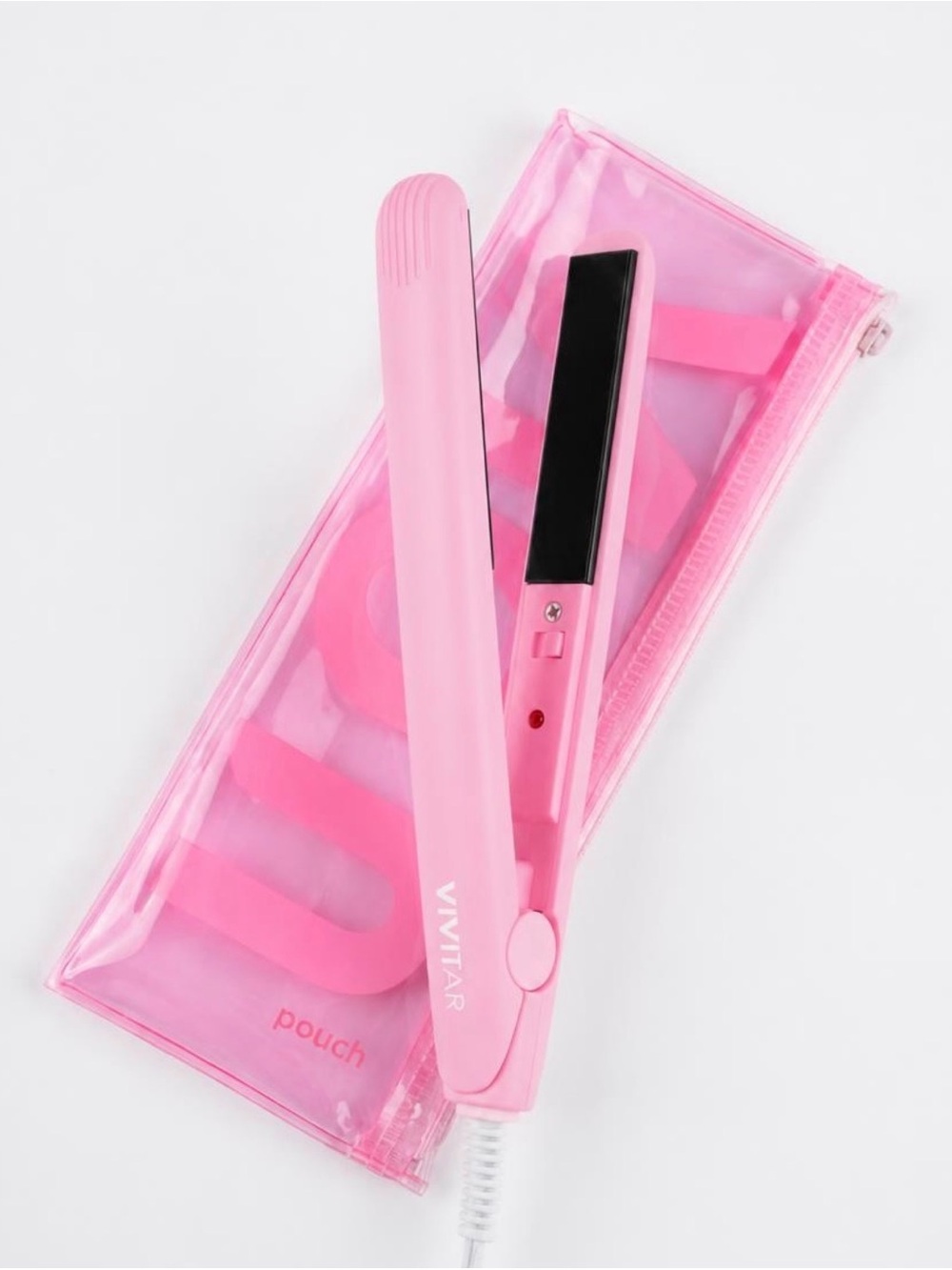 Mini Pink Vivitar Flat Iron With Carry Pouch NWT